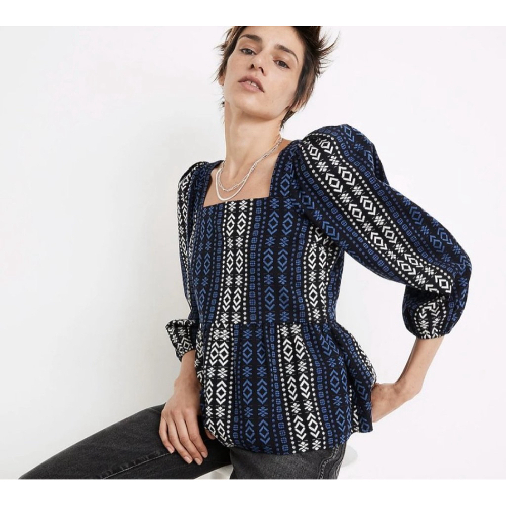 Madewell New! Light Spun Puff Sleeve Top